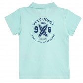 Βαμβακερό μπλουζάκι με στάμπα «Surfer paradise» και γιακά, για μωρό ZY 318116 4
