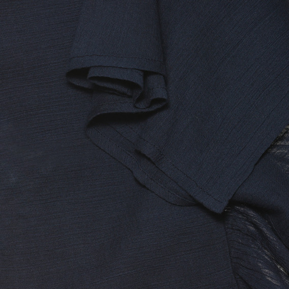 Μπλούζα με κοντό μανίκι και χρωματιστό κέντημα, σε μπλε ναυτικό χρώμα ZY 318182 3