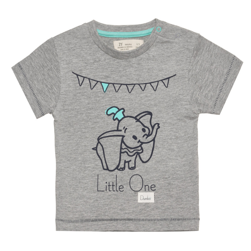 Βαμβακερό γκρι μπλουζάκι με στάμπα Dumbo, για μωρό  318184