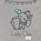Βαμβακερό γκρι μπλουζάκι με στάμπα Dumbo, για μωρό ZY 318185 2