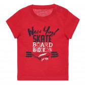 Κόκκινο μπλουζάκι με στάμπα, για μωρό ZY 318188 