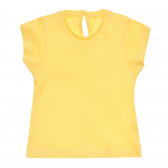 Βαμβακερό μπλουζάκι σε κίτρινο χρώμα με λιτό σχέδιο, για μωρό ZY 318273 