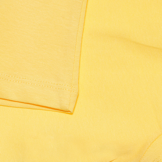 Βαμβακερό μπλουζάκι σε κίτρινο χρώμα με λιτό σχέδιο, για μωρό ZY 318275 3