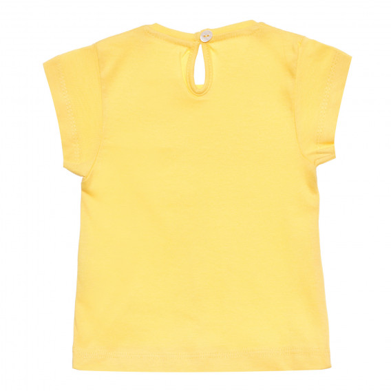Βαμβακερό μπλουζάκι σε κίτρινο χρώμα με λιτό σχέδιο, για μωρό ZY 318276 4