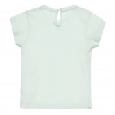 Βαμβακερό μπλουζάκι με απλό σχέδιο για μωρό, μέντα ZY 318280 4