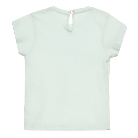 Βαμβακερό μπλουζάκι με απλό σχέδιο για μωρό, μέντα ZY 318280 4