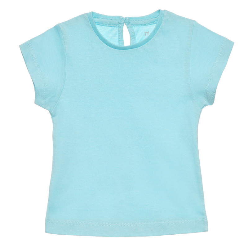 Βαμβακερό μπλουζάκι για μωρό, γαλάζιο  318285