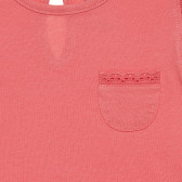 Βαμβακερό μπλουζάκι σε ροζ χρώμα με δαντέλα, για κοριτσάκι ZY 318322 2