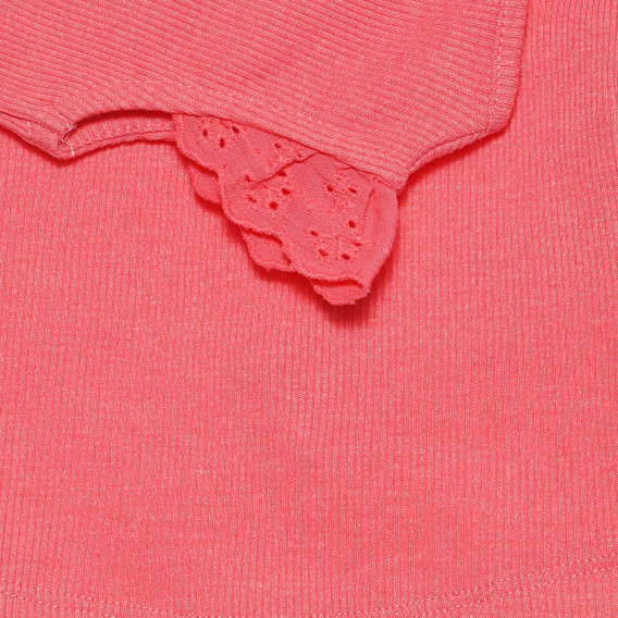 Βαμβακερό μπλουζάκι σε ροζ χρώμα με λιτό σχέδιο, για μωρό ZY 318358 3