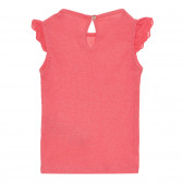 Βαμβακερό μπλουζάκι σε ροζ χρώμα με λιτό σχέδιο, για μωρό ZY 318359 4