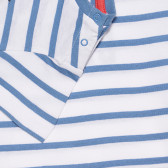 Βαμβακερό μπλουζάκι με μπλε και λευκή ρίγα, για μωρό ZY 318370 3