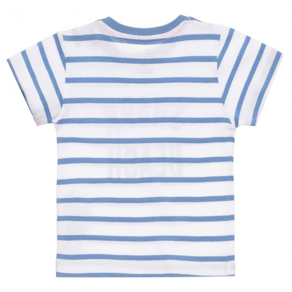 Βαμβακερό μπλουζάκι με μπλε και λευκή ρίγα, για μωρό ZY 318371 4