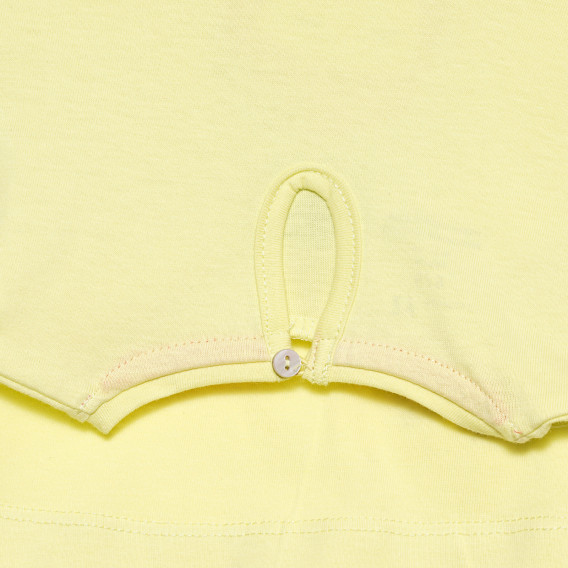 Βαμβακερό μπλουζάκι σε κίτρινο χρώμα με στάμπα ZY 318409 3