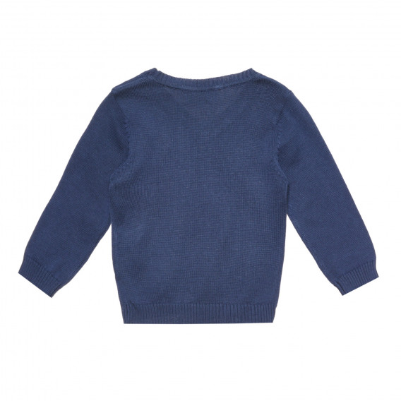 Μπλε πουλόβερ με κουμπιά στον ώμο, για αγοράκι ZY 318555 2