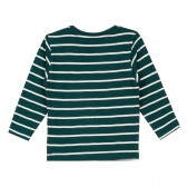 Βαμβακερή μακρυμάνικη μπλούζα με πράσινες και λευκές ρίγες, για μωρό ZY 319640 11