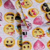 Παντελόνι με στάμπα emoji σε γκρι χρώμα, για μωρό ZY 319830 2