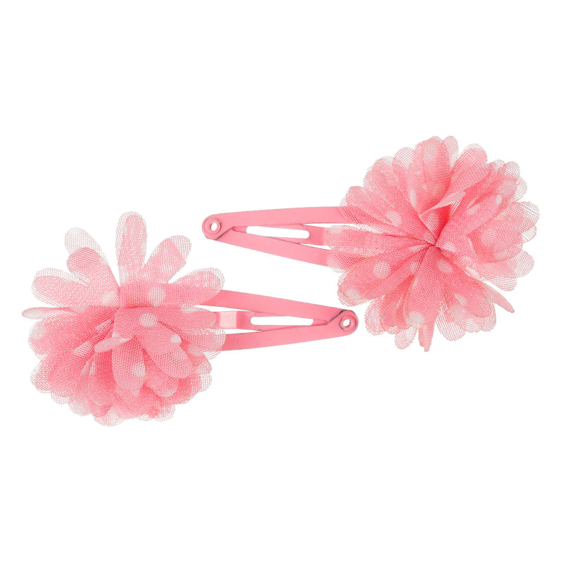 Σετ από δύο ροζ φουρκέτες με σχέδιο λουλουδιών  320166
