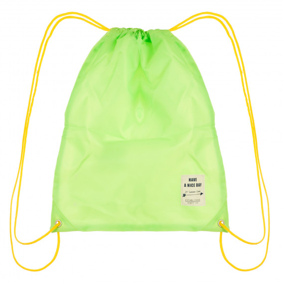 Τσάντα με κορδόνι, πράσινη ZY 320177 