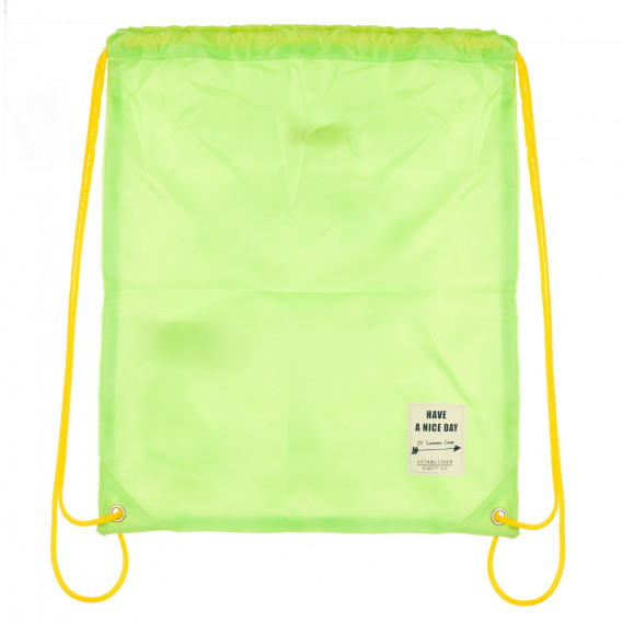 Τσάντα με κορδόνι, πράσινη ZY 320178 2