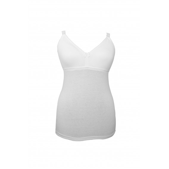 Βαμβακερή μπλούζα για θηλάζουσες μητέρες, σε λευκό χρώμα, μέγεθος 95 Mycey 3216 
