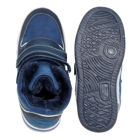 Ψηλά αθλητικά παπούτσια με επένδυση σε σκούρο μπλε Cool club 321787 3