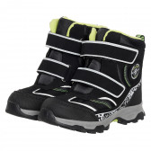 Μαύρες χειμερινές μπότες με πράσινες λεπτομέρειες Cool club 321794 