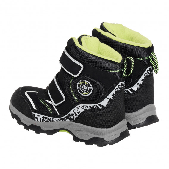 Μαύρες χειμερινές μπότες με πράσινες λεπτομέρειες Cool club 321795 2