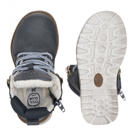 Χειμερινές μπότες ALASKA σε σκούρο γκρι χρώμα, με χρωματιστές λεπτομέρειες Cool club 321841 4
