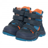 Γαλάζιες μπότες με πορτοκαλί λεπτομέρειες Cool club 321848 