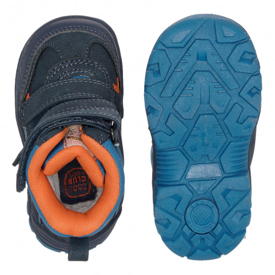 Γαλάζιες μπότες με πορτοκαλί λεπτομέρειες Cool club 321850 3