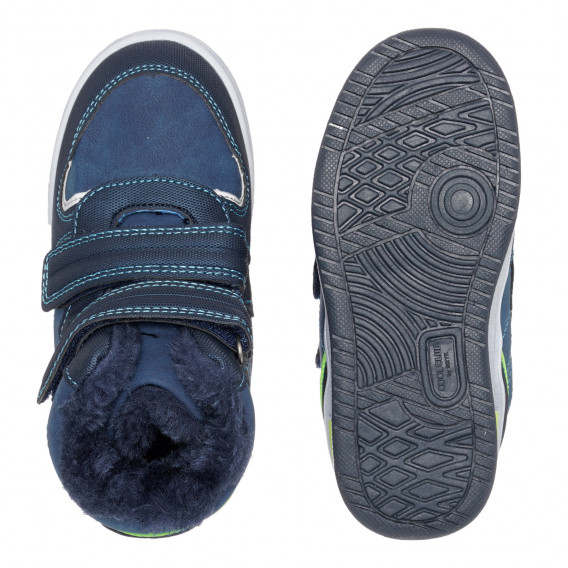 Μπλε χειμωνιάτικες μπότες με πράσινες λεπτομέρειες Cool club 321861 3