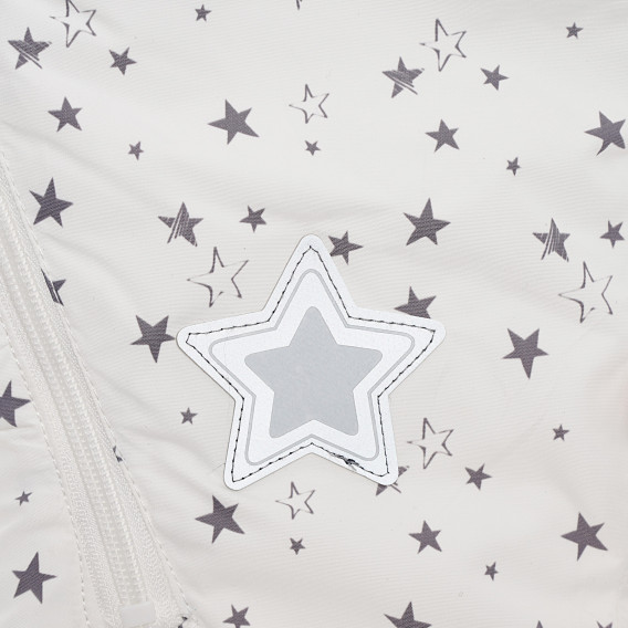 Βρεφική φόρμα Αστροναύτης, με λευκή χνουδωτή κουκούλα και στάμπες  Cool club 321963 4