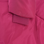 Ροζ μακρύ μπουφάν με λαστιχένια καρδιά στο μανίκι Cool club 322109 3