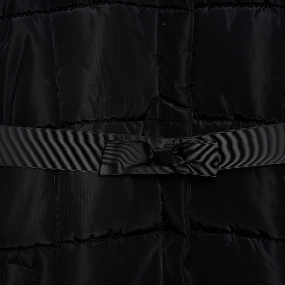 Μαύρο αδιάβροχο μπουφάν με ζώνη-κορδέλα  Cool club 322214 2