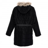Μαύρο αδιάβροχο μπουφάν με ζώνη-κορδέλα  Cool club 322216 4