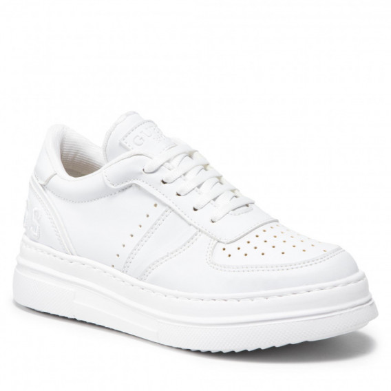 Λευκά sneakers Guess από οικολογικό δέρμα με ψηλές σόλες Guess 322375 