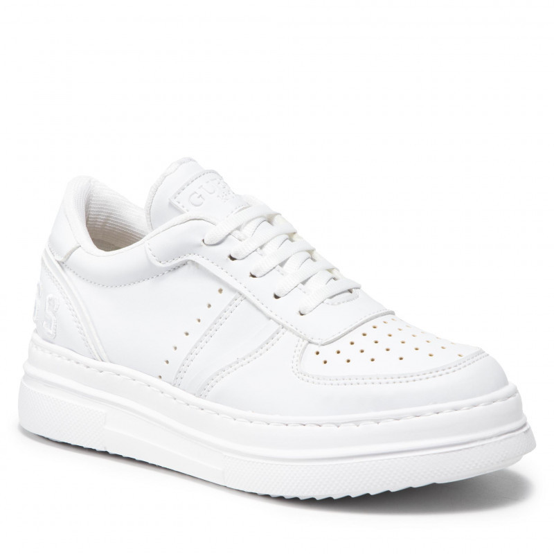 Λευκά sneakers Guess από οικολογικό δέρμα με ψηλές σόλες  322375