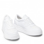 Λευκά sneakers Guess από οικολογικό δέρμα με ψηλές σόλες Guess 322379 5