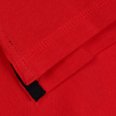 Κουλ κλαμπ κόκκινη μπλούζα με απλικέ και πούλιες Cool club 323322 3