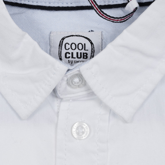 Cool club λευκό βαμβακερό πουκάμισο για μωρό Cool club 323519 2