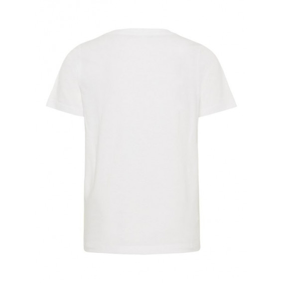 Λευκό βαμβακερό μπλουζάκι με στάμπα κυμάτων στον ωκεανό για αγόρι Name it 32366 2