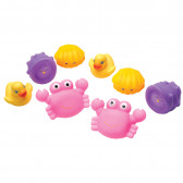 Σετ 8 τμχ. παιχνίδια μπάνιου με ζώα της θάλασσας για κοριτσάκι Playgro 323785 