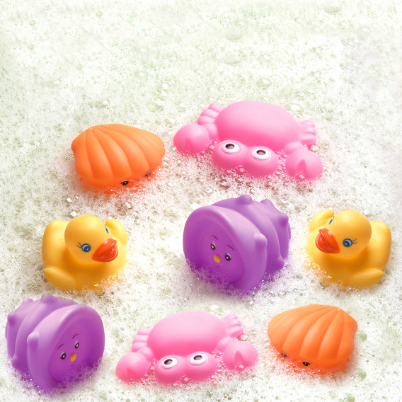 Σετ 8 τμχ. παιχνίδια μπάνιου με ζώα της θάλασσας για κοριτσάκι Playgro 323786 2