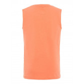 Πορτοκαλί χρώμα από οργανικό βαμβάκι μπλούζα με τύπωμα για αγόρι Name it 32416 2