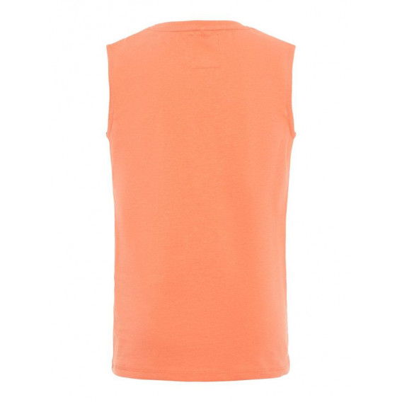Πορτοκαλί χρώμα από οργανικό βαμβάκι μπλούζα με τύπωμα για αγόρι Name it 32416 2