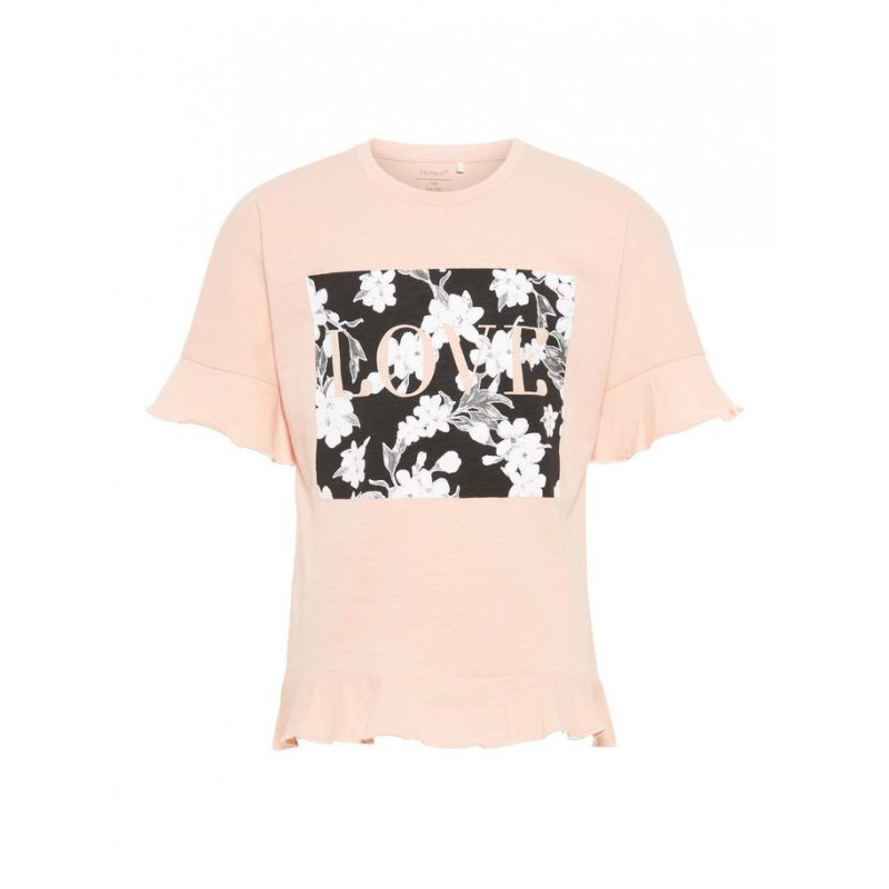 Παιδικό μπλουζάκι από οργανικό βαμβάκι με floral τύπωμα για ένα κορίτσι  32477