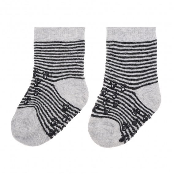 Cool κλαμπ σετ με δύο ζευγάρια βρεφικές κάλτσες σε γκρι χρώμα με στάμπα Panda Cool club 324951 2