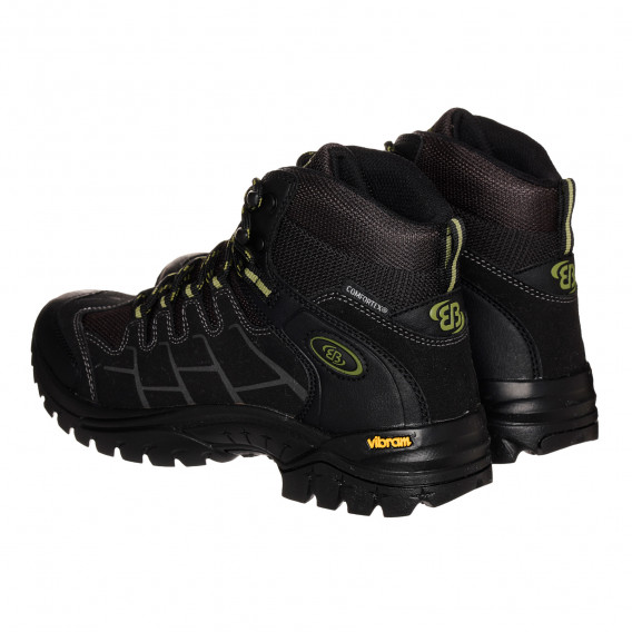Μαύρα αθλητικά παπούτσια Canada με πράσινες λεπτομέρειες Vibram 325209 2