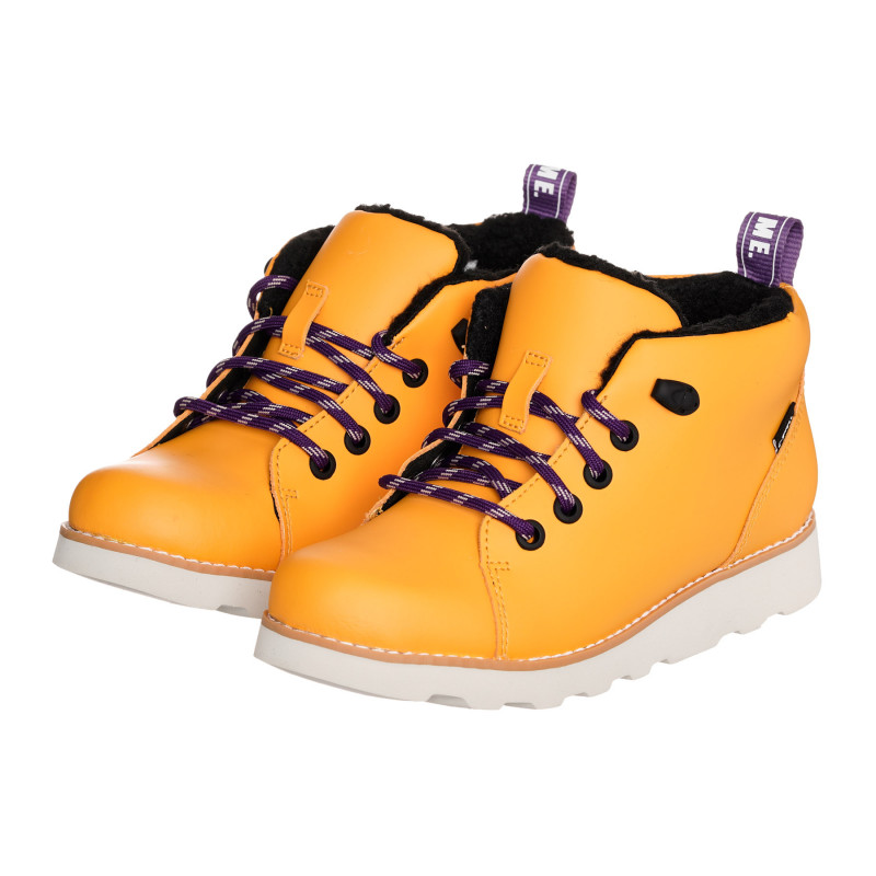 Κίτρινες χειμερινές μπότες Crown Tor με μοβ λεπτομέρειες  325316
