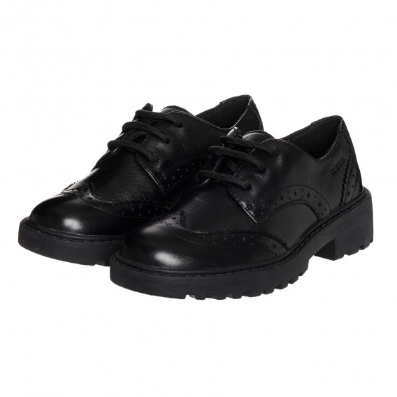 Μαύρα δερμάτινα παπούτσια Οxford Geox 325366 